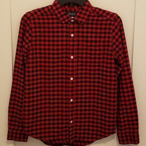 BOYS RED PLAID SHIRT